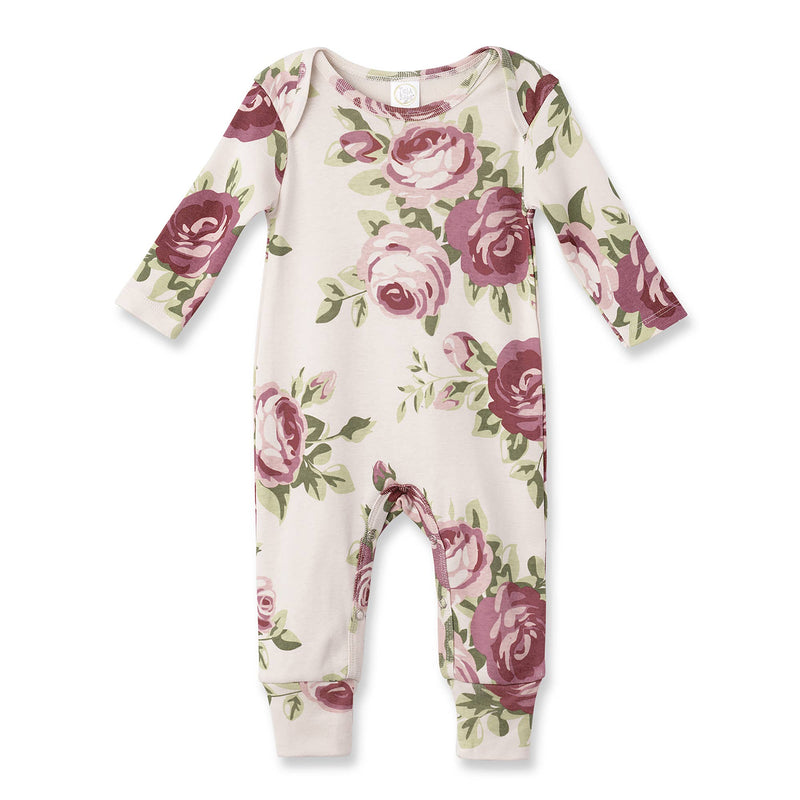 Baby Girl's Cabbage Rose Cotton Romper