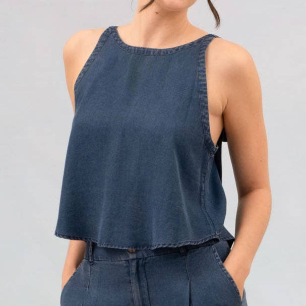 Sleeveless Tie Top