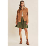 Embroydery Cotton Twill Utility Jacket