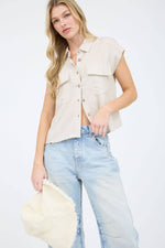 Collared Short Sleeve Button Down