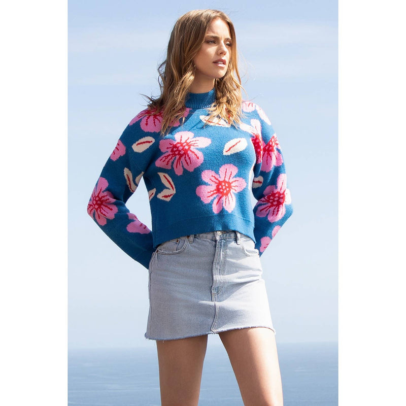 Flower Knit Sweater