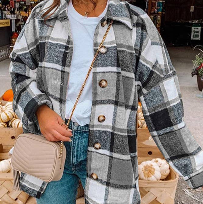 Plaid Flannel Shacket Jacket