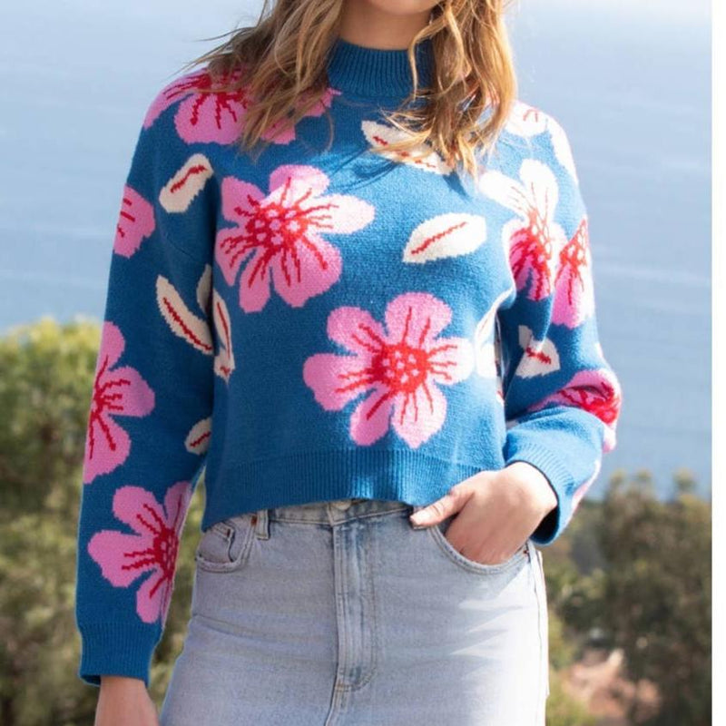 Flower Knit Sweater