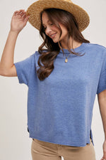 Crew Neck Knit T-Shirt