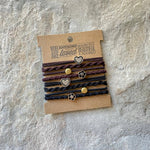 Charm Hair Ties on Kraft Card | Brown & Black