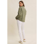 Embroydery Cotton Twill Utility Jacket
