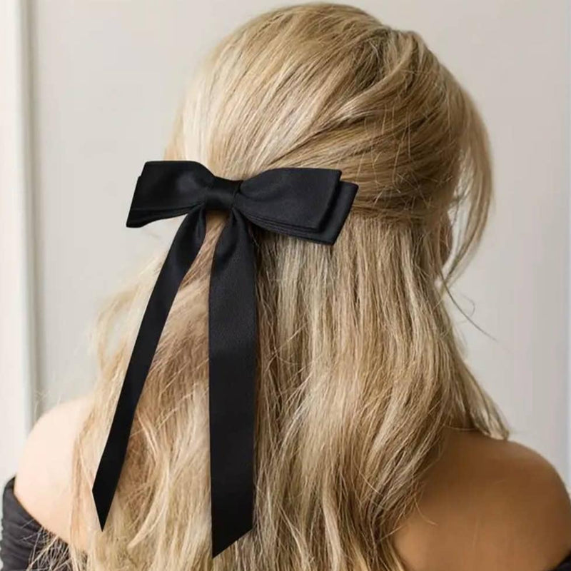 Double Bow Satin Hair Clips