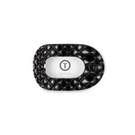 Flat Round Hair Clip | Jet Black Quilted