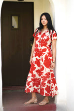 Carrie Cotton Dress Rust Beige