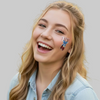 Temporary tattoo with cherries and America