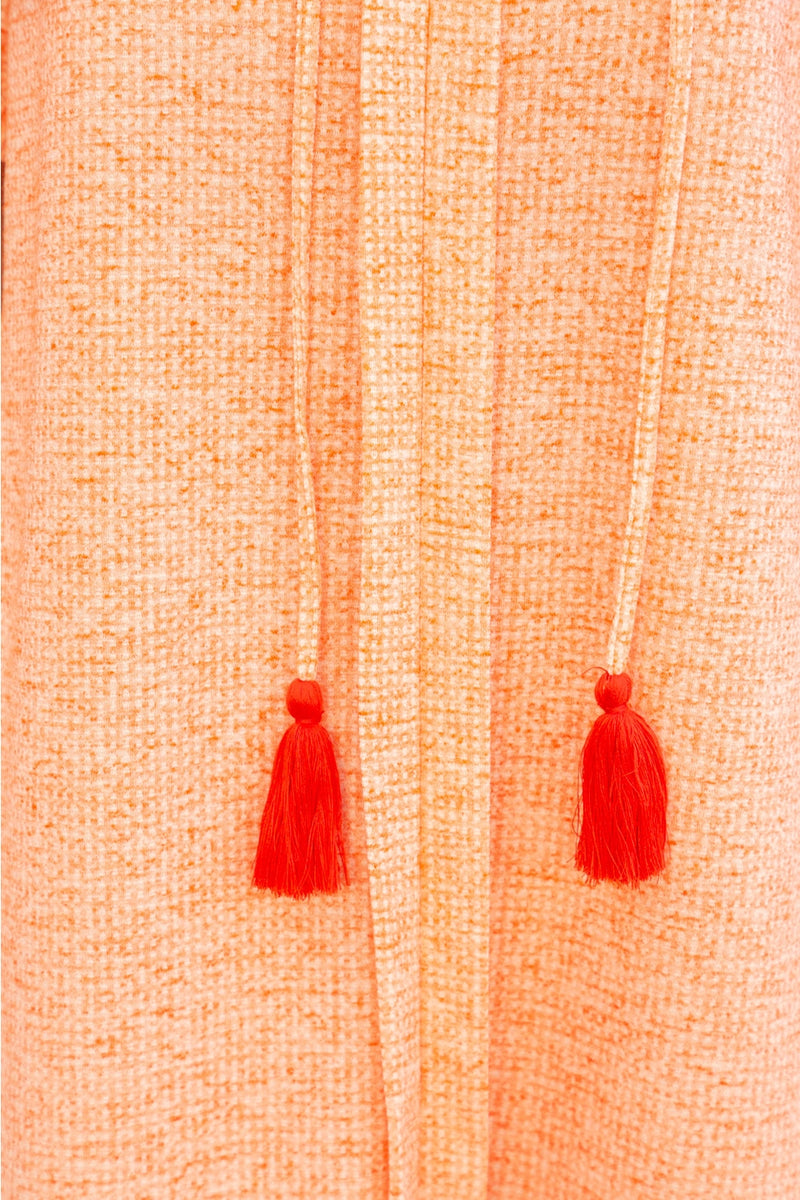 Orange Embroidered Sleeve Tassel