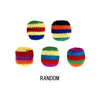 Set of six colorful crocheted items on a white background with 'RANDOM' text below.
