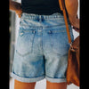 Distressed Denim Shorts