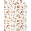 Patterned paper with cowboy-themed illustrations on a white background