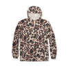 Camouflage-patterned hoodie on a white background