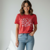 For the birds tee on a model