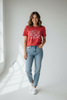 For the birds tee on a model