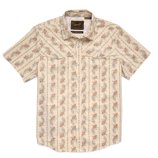 Floral patterned shirt on a white background