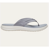 Grey flip flop with white sole