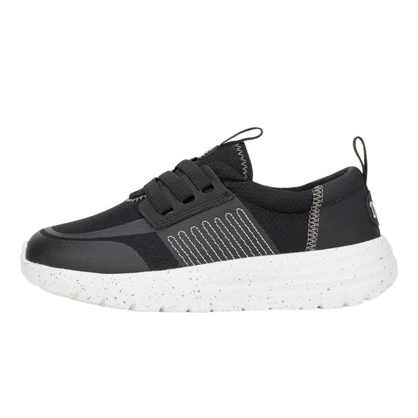 Black and gray sneaker with white sole on a white background