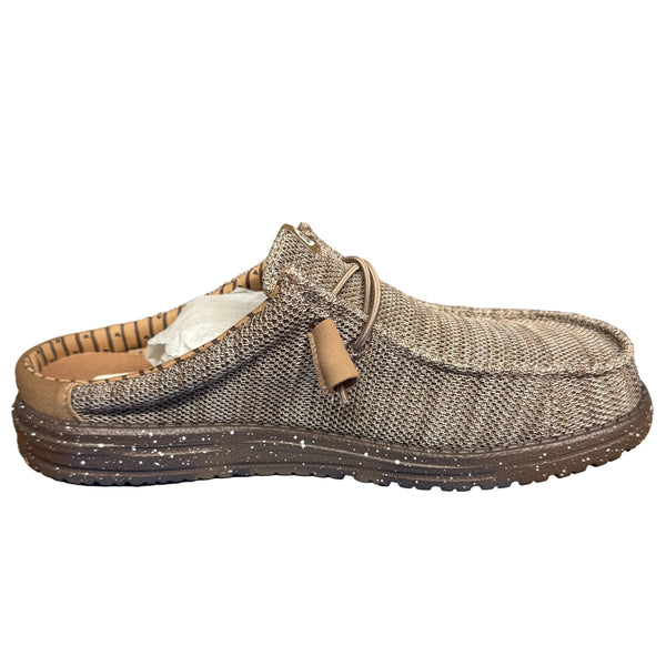 Hey Dude Wally Slip Stretch Sox - Deep Taupe Alt Side