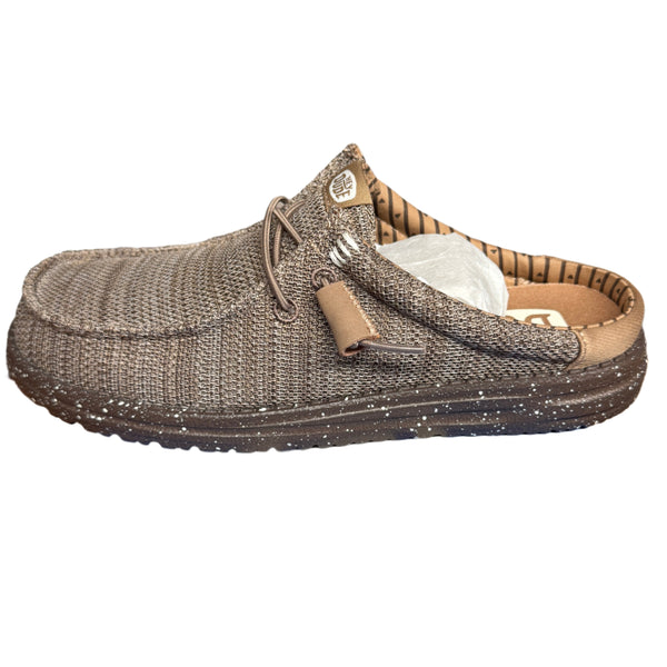 Hey Dude Wally Slip Stretch Sox - Deep Taupe Side