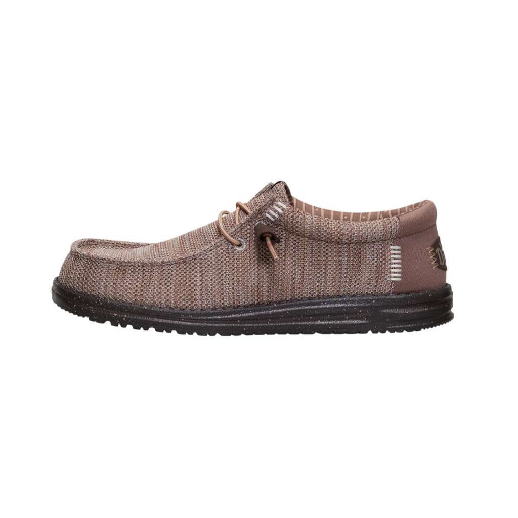 Hey Dude Wally Stretch Sox Deep Taupe/Mole Brown Side