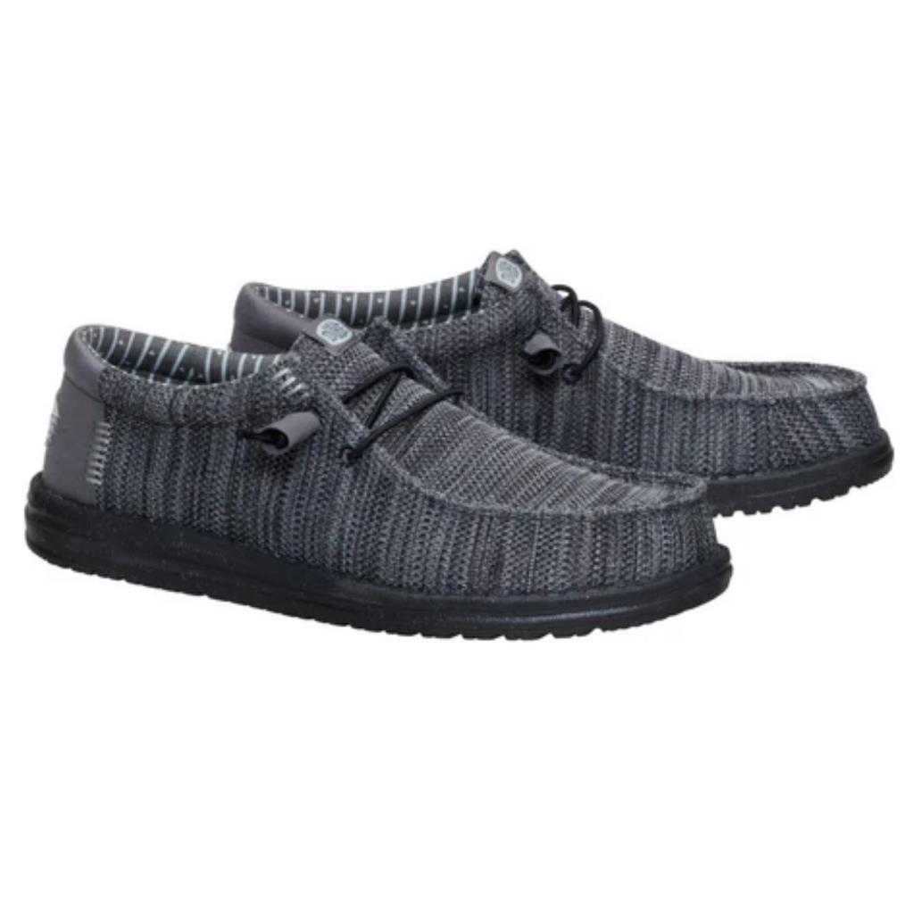 Hey Dude Wally Stretch Sox Granite Grey/Black