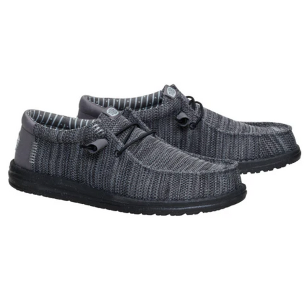 Hey Dude Wally Stretch Sox Granite Grey/Black