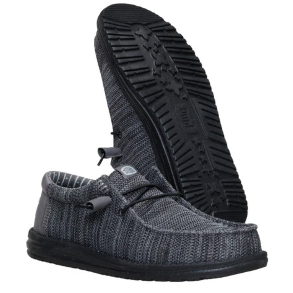 Hey Dude Wally Stretch Sox Granite Grey/Black Bottom