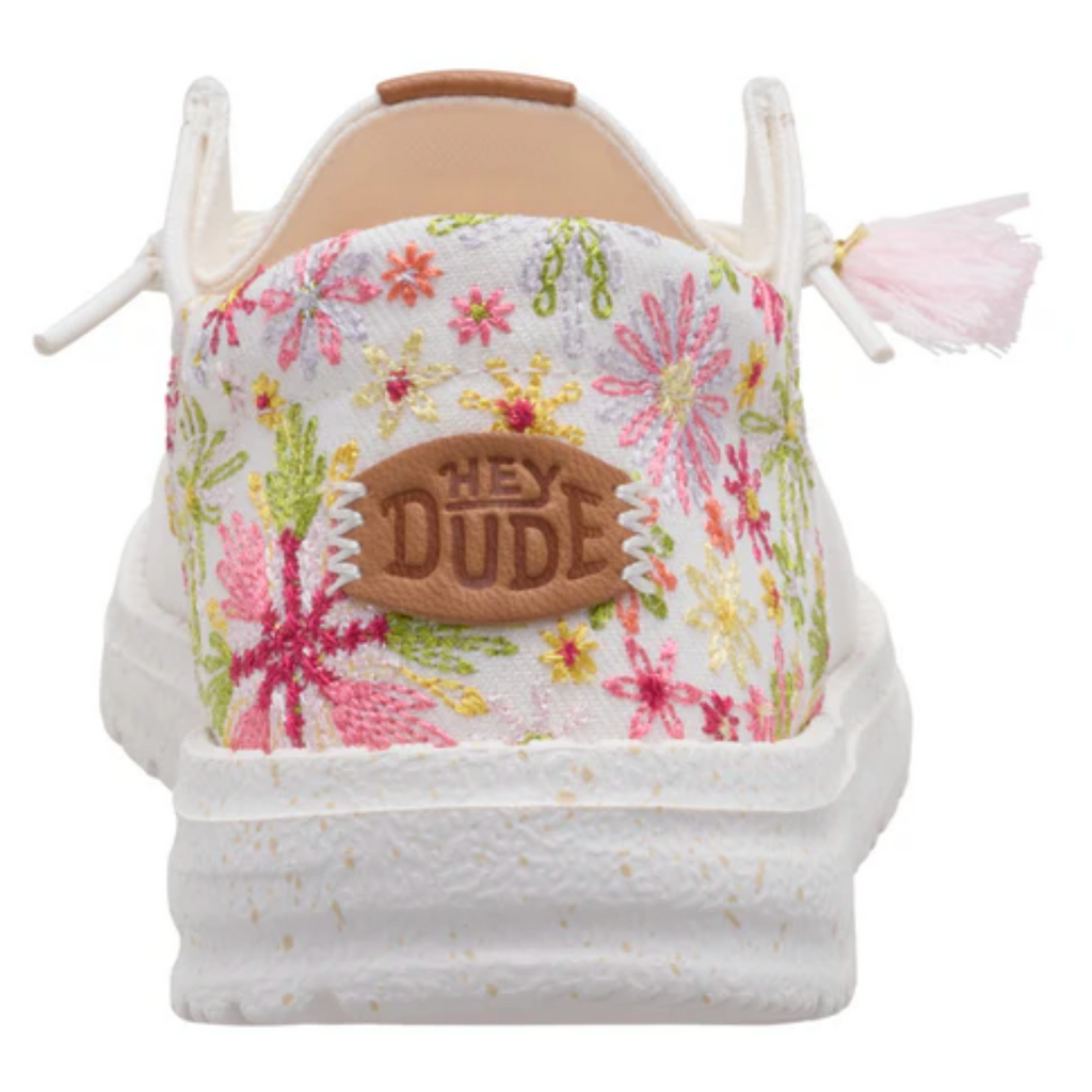 Hey Dude Wendy Funk Embroidered Floral Ivory Bacj