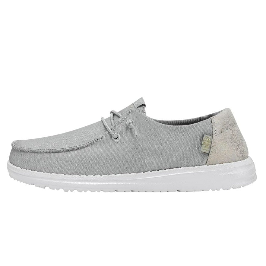 Gray casual shoe on a white background
