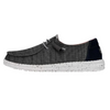 Black and gray sneaker with white sole on a white background