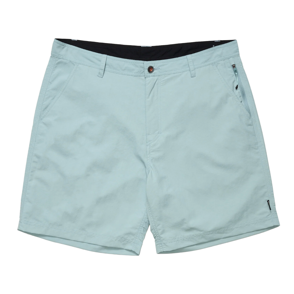 Light blue shorts on a white background