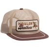 Beige mesh cap with brown brim and 'Howler Brothers' logo on a white background