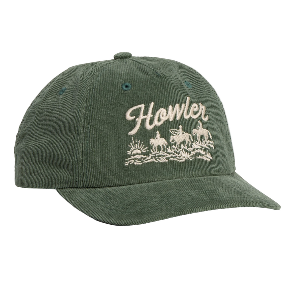 Green cap with 'Howler' logo on a white background