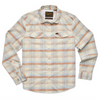 Plaid shirt with a visible brand label on a white background