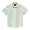 Short-sleeve shirt with a subtle pattern on a white background