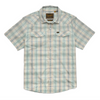 Plaid short-sleeve shirt on a white background