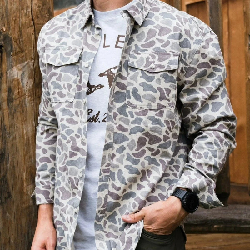 Burlebo Cotton Twill Button Up Classic Deer Camo