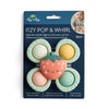 Itzy Ritzy Pop & Whirl fidget toy packaging with a strawberry design on a white background