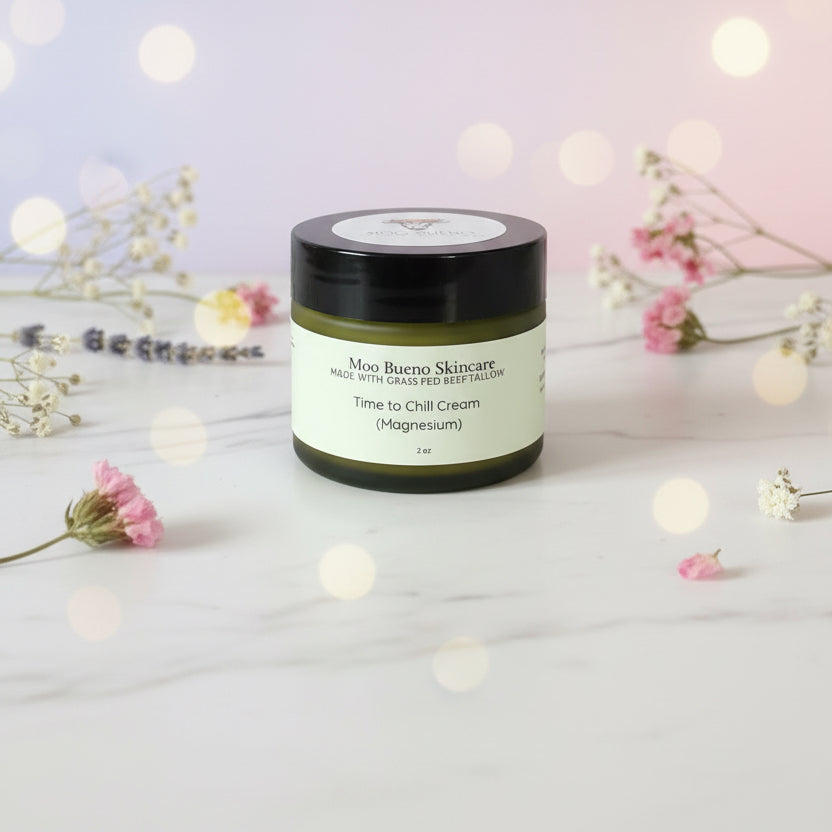 Jar of magnesium cream 