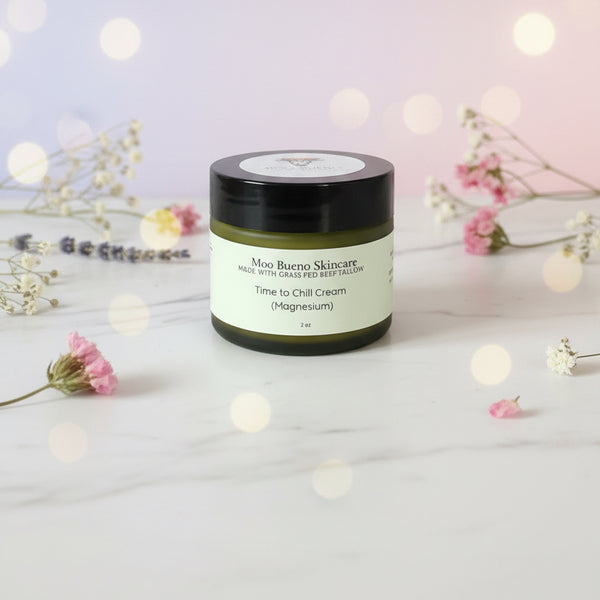 Jar of magnesium cream 