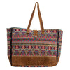 Large tapestry bag on a white background