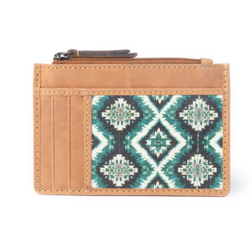 Cardholder with tribal pattern on a white background