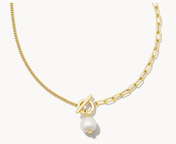Kendra Scott Leighton Convertible Pearl Chain Necklace