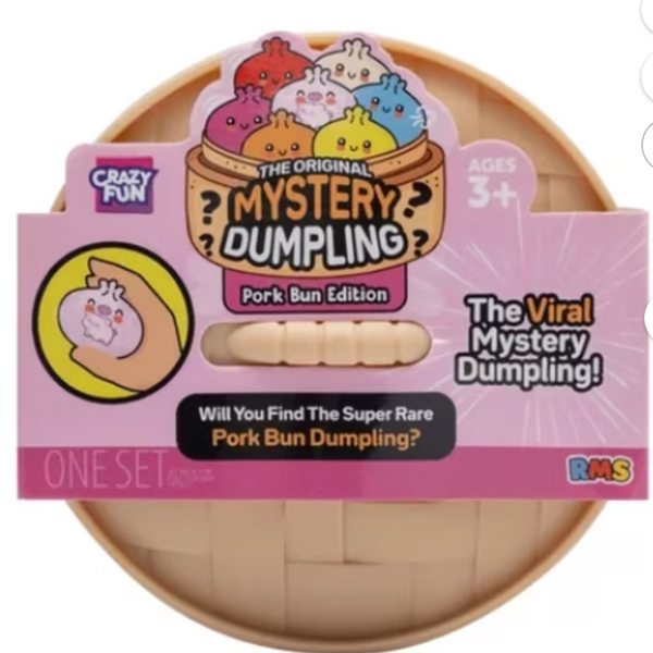 Dumpling box with a pork bun squishie