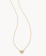 Ari Pave Heart Necklace Gold