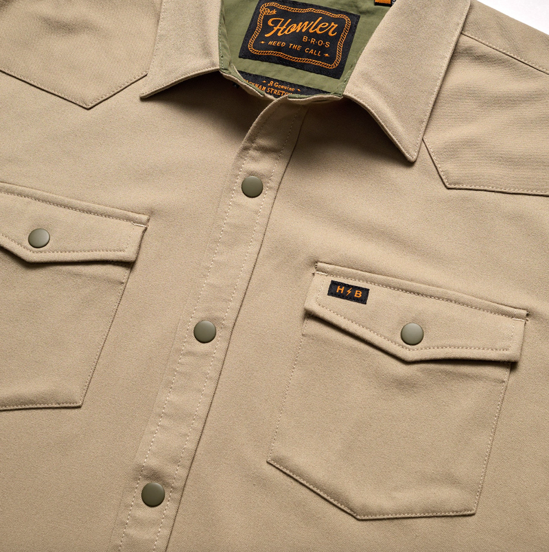 Howler Stockman Stretch Snapshirt Putty