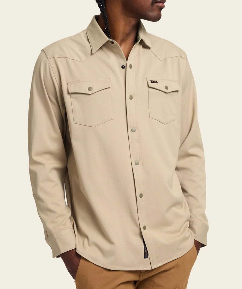 Howler Stockman Stretch Snapshirt Putty